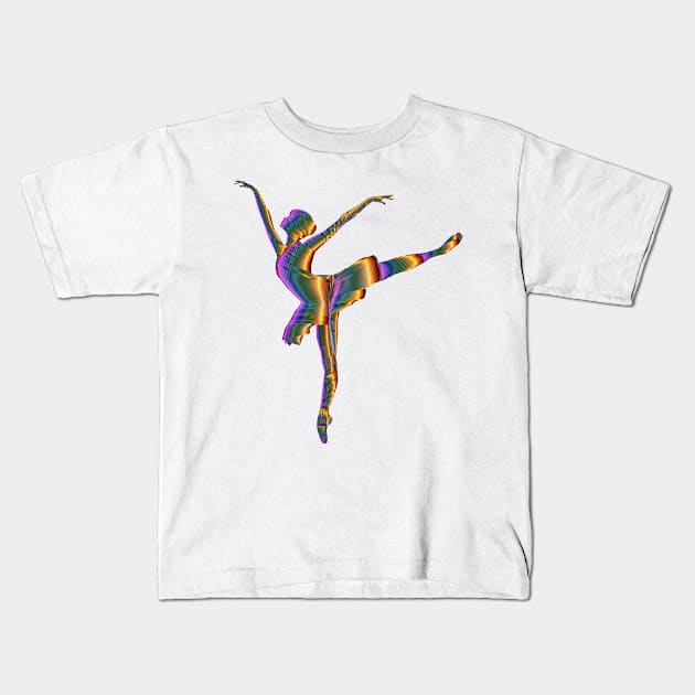 Ballerina Silhouette Kids T-Shirt by GRADA